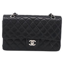 CHANEL Matelasse 25 Double Flap Chain Shoulder Bag Lamb Skin Auth 214495SAM-2