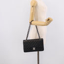 CHANEL Matelasse 25 Double Flap Chain Shoulder Bag Lamb Skin Auth 214495SAM-28