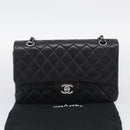 CHANEL Matelasse 25 Double Flap Chain Shoulder Bag Lamb Skin Auth 214495SAM-29
