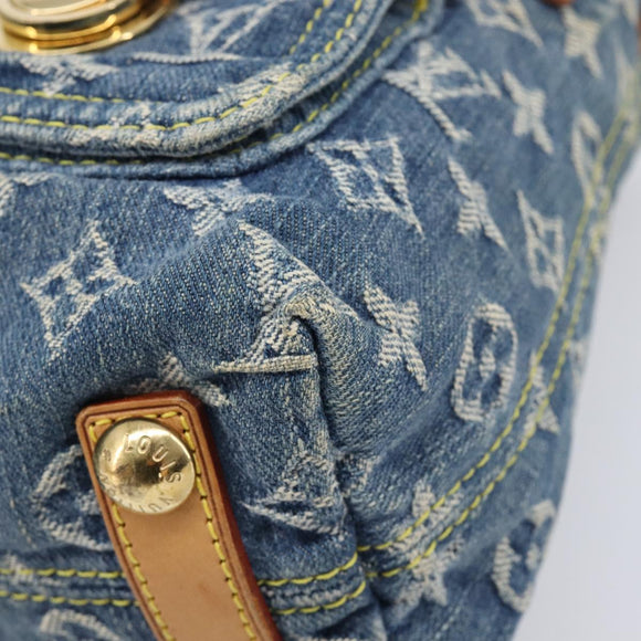 LOUIS VUITTON Monogram Denim Buggy PM Shoulder Bag Blue M95049 LV Auth 214501V