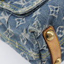 LOUIS VUITTON Monogram Denim Buggy PM Shoulder Bag Blue M95049 LV Auth 214501V-12