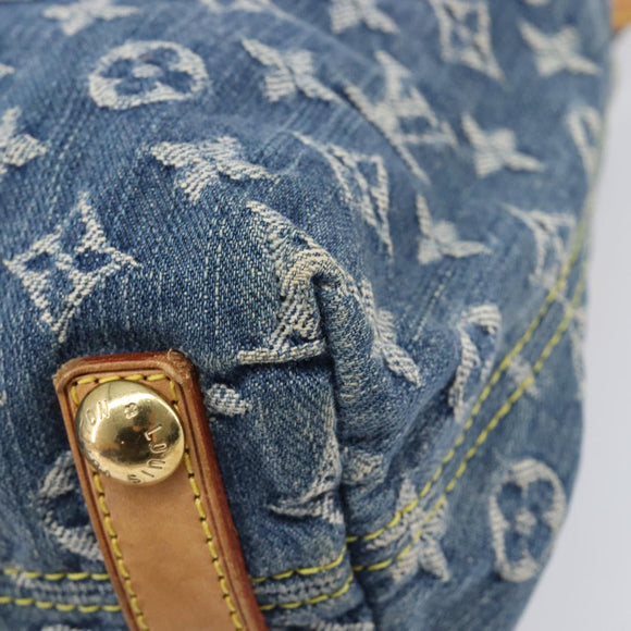 LOUIS VUITTON Monogram Denim Buggy PM Shoulder Bag Blue M95049 LV Auth 214501V