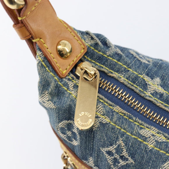 LOUIS VUITTON Monogram Denim Buggy PM Shoulder Bag Blue M95049 LV Auth 214501V