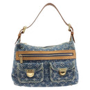 LOUIS VUITTON Monogram Denim Buggy PM Shoulder Bag Blue M95049 LV Auth 214501V-2