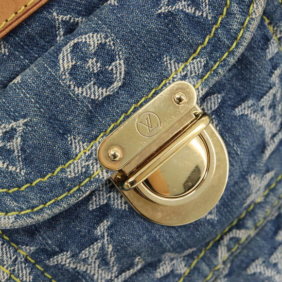 LOUIS VUITTON Monogram Denim Buggy PM Shoulder Bag Blue M95049 LV Auth 214501V