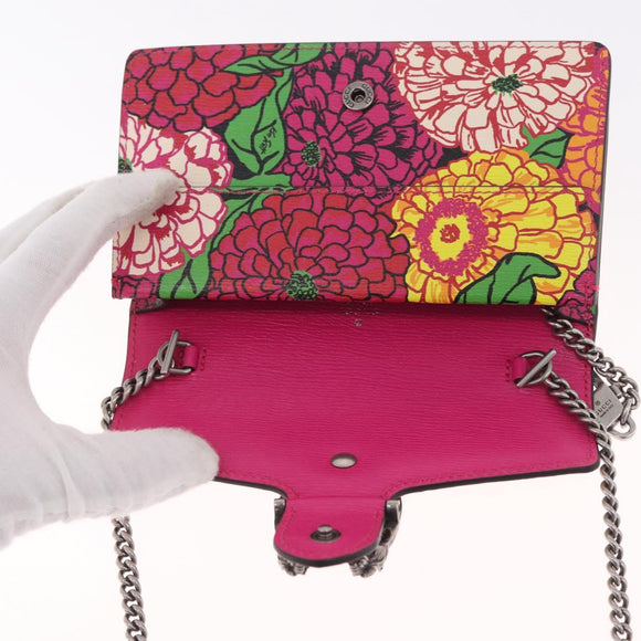 GUCCI Dionysus Chain Shoulder Bag Leather Multicolor 476432 Auth 214502SAM
