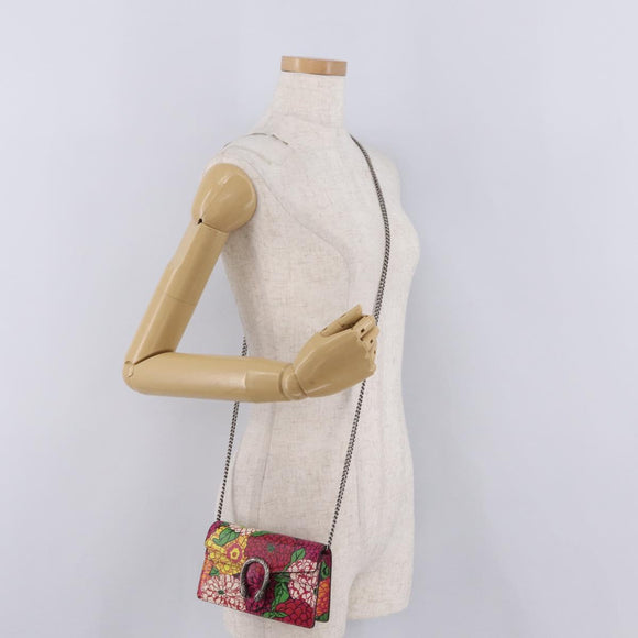 GUCCI Dionysus Chain Shoulder Bag Leather Multicolor 476432 Auth 214502SAM