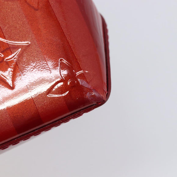 LOUIS VUITTON Vernis Rayure Wilshire PM Bag Pomme D'amour M91701 LV Auth 214505V