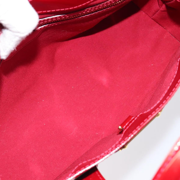 LOUIS VUITTON Vernis Rayure Wilshire PM Bag Pomme D'amour M91701 LV Auth 214505V