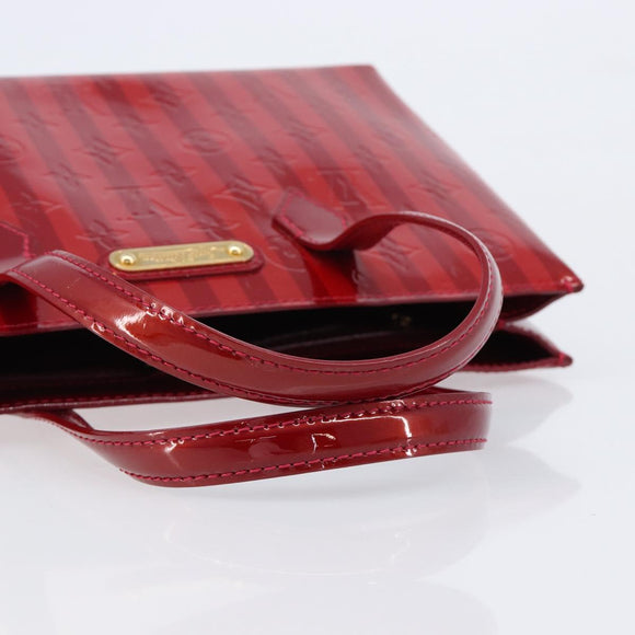 LOUIS VUITTON Vernis Rayure Wilshire PM Bag Pomme D'amour M91701 LV Auth 214505V
