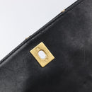 CHANEL Wild Stitch Matelasse Chain Shoulder Bag Leather Black CC Auth 214507SAV-17
