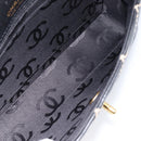 CHANEL Wild Stitch Matelasse Chain Shoulder Bag Leather Black CC Auth 214507SAV-19