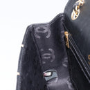 CHANEL Wild Stitch Matelasse Chain Shoulder Bag Leather Black CC Auth 214507SAV-21