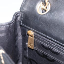 CHANEL Wild Stitch Matelasse Chain Shoulder Bag Leather Black CC Auth 214507SAV-22
