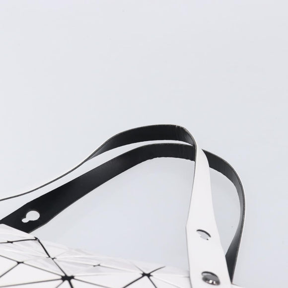ISSEY MIYAKE BAO BAO Tote Bag Vinyl White Black Auth 214513A