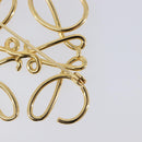 LOEWE Anagram Brooch Metal Gold Auth 214520M-11