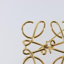 LOEWE Anagram Brooch Metal Gold Auth 214520M-3