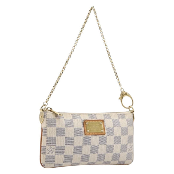 LOUIS VUITTON Damier Azur Pochette Mira MM Accessory Pouch N60027 Auth 214522A