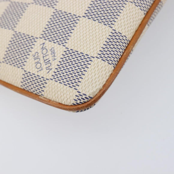 LOUIS VUITTON Damier Azur Pochette Mira MM Accessory Pouch N60027 Auth 214522A