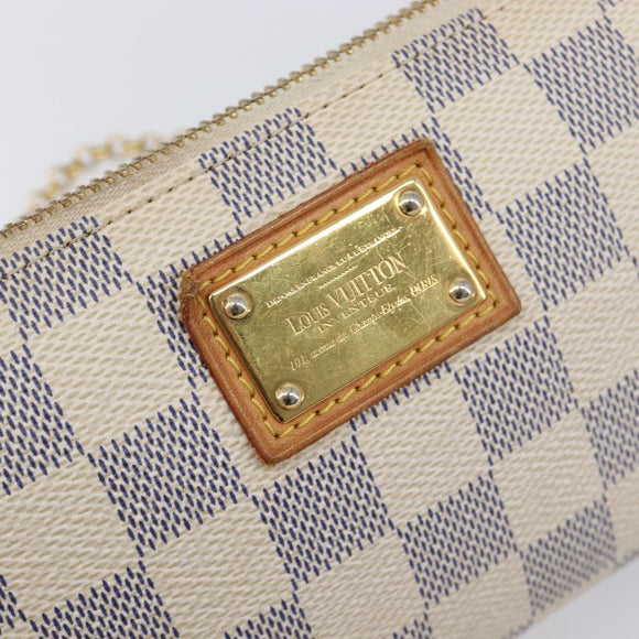 LOUIS VUITTON Damier Azur Pochette Mira MM Accessory Pouch N60027 Auth 214522A