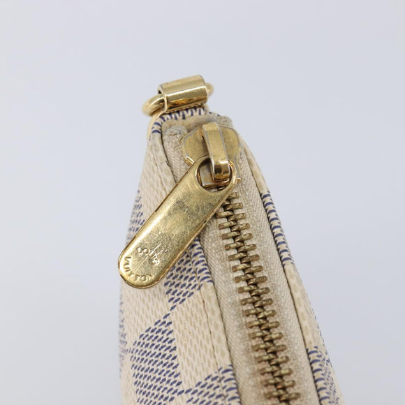 LOUIS VUITTON Damier Azur Pochette Mira MM Accessory Pouch N60027 Auth 214522A