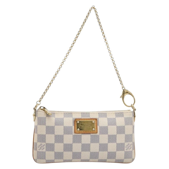 LOUIS VUITTON Damier Azur Pochette Mira MM Accessory Pouch N60027 Auth 214522A