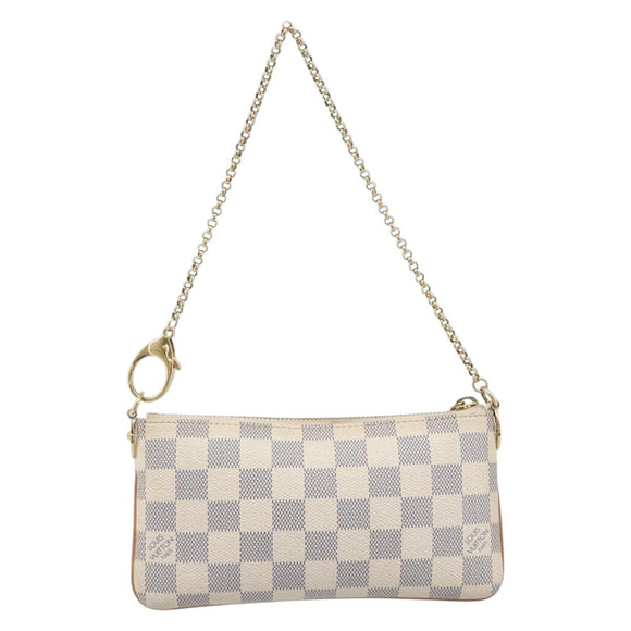 LOUIS VUITTON Damier Azur Pochette Mira MM Accessory Pouch N60027 Auth 214522A