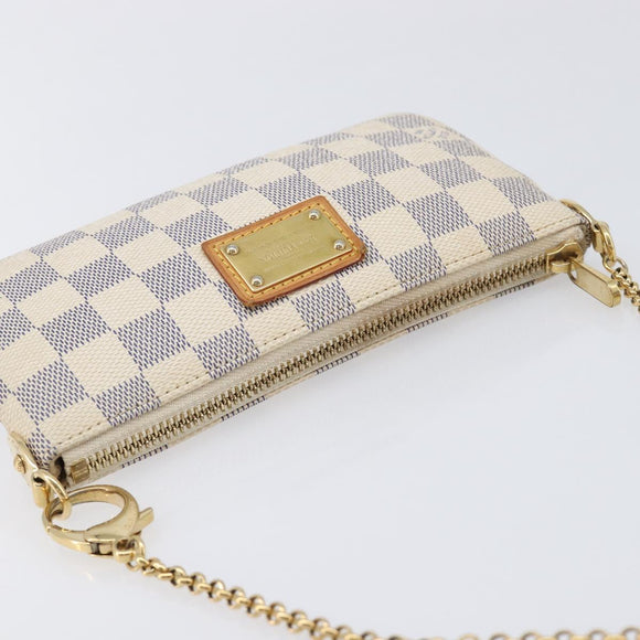 LOUIS VUITTON Damier Azur Pochette Mira MM Accessory Pouch N60027 Auth 214522A