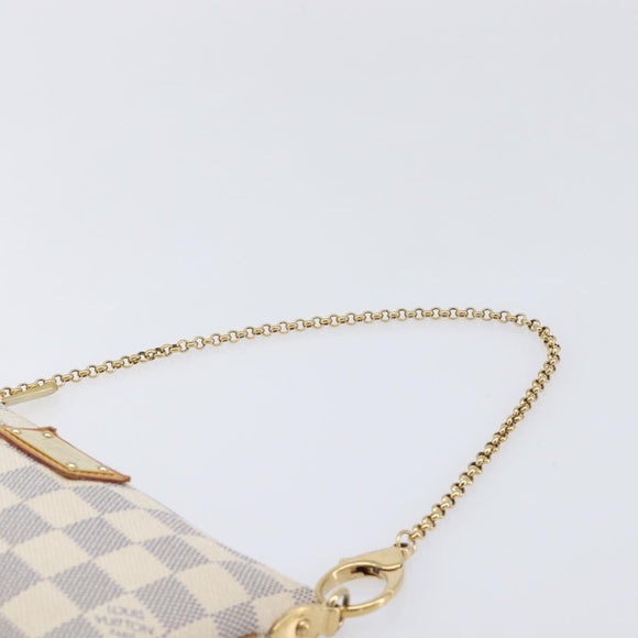 LOUIS VUITTON Damier Azur Pochette Mira MM Accessory Pouch N60027 Auth 214522A
