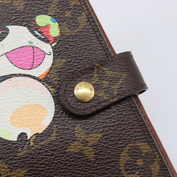 LOUIS VUITTON Monogram panda Agenda PM Day Planner Cover R20011 LV Auth 214524V