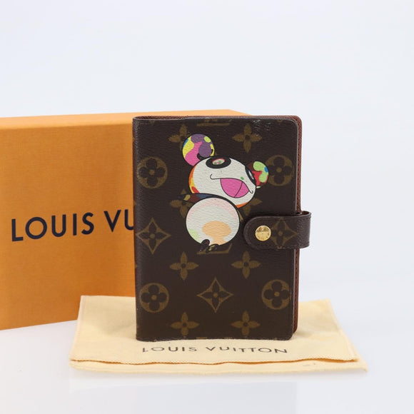 LOUIS VUITTON Monogram panda Agenda PM Day Planner Cover R20011 LV Auth 214524V