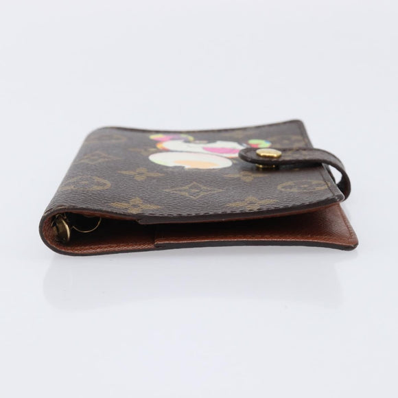 LOUIS VUITTON Monogram panda Agenda PM Day Planner Cover R20011 LV Auth 214524V