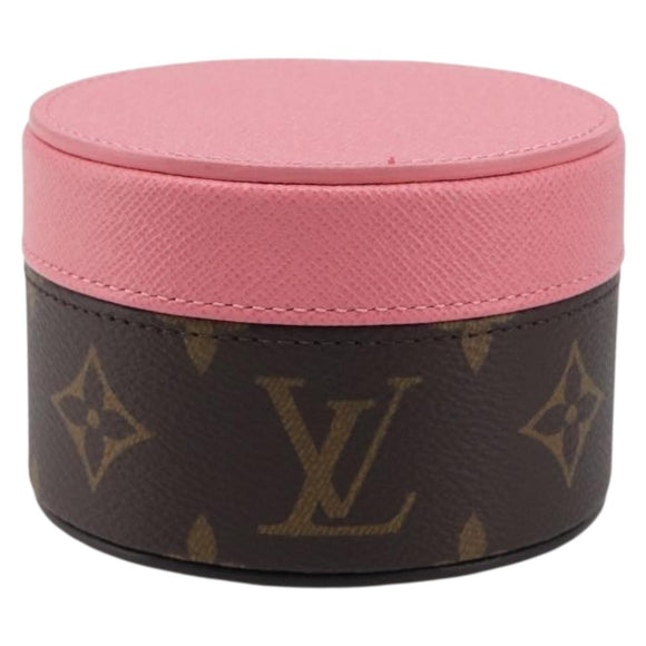 LOUIS VUITTON Monogram Martha Roundbox XS Jewelry Box Pink GI1410 Auth 214526M