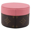 LOUIS VUITTON Monogram Martha Roundbox XS Jewelry Box Pink GI1410 Auth 214526M-3