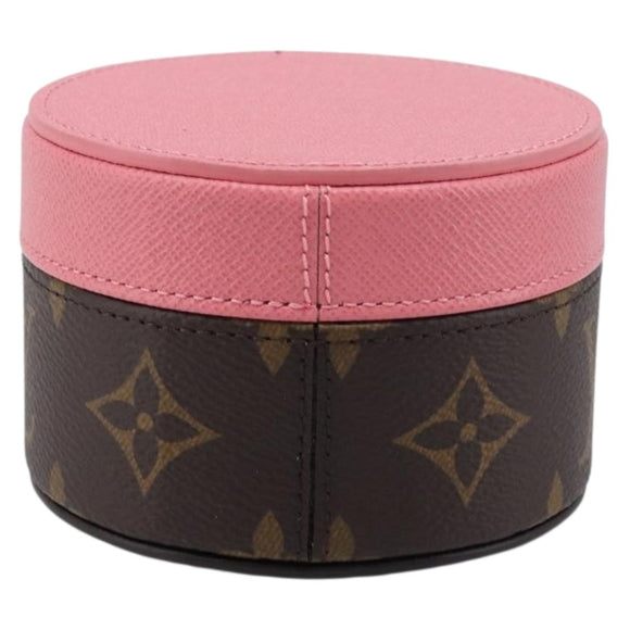 LOUIS VUITTON Monogram Martha Roundbox XS Jewelry Box Pink GI1410 Auth 214526M