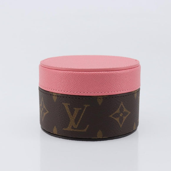 LOUIS VUITTON Monogram Martha Roundbox XS Jewelry Box Pink GI1410 Auth 214526M