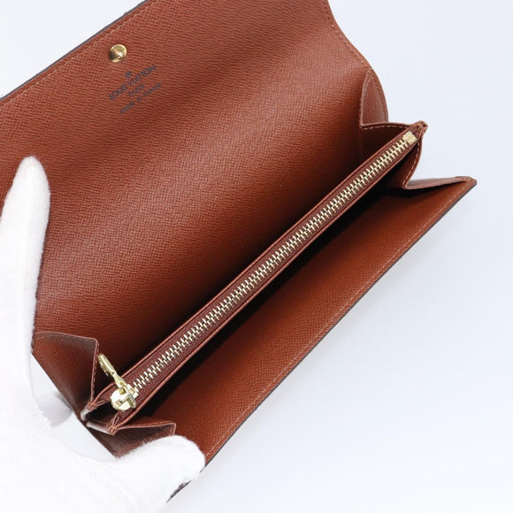 LOUIS VUITTON Monogram Graffiti Portefeiulle Sarah Khaki M92188 LV Auth 214529V