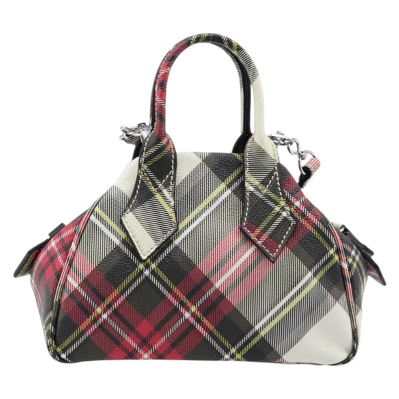 Vivienne Westwood Hand Bag PVC Canvas 2way Multicolor Silver Auth 214650A