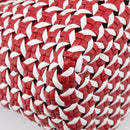 Miu Miu Tote Bag Leather Red Silver Auth 214653V-13