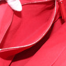 Miu Miu Tote Bag Leather Red Silver Auth 214653V-20