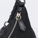 PRADA Shoulder Bag Nylon Black Silver Auth 214656V-14