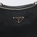 PRADA Shoulder Bag Nylon Black Silver Auth 214656V-15