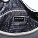 PRADA Shoulder Bag Nylon Black Silver Auth 214656V-16