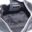 PRADA Shoulder Bag Nylon Black Silver Auth 214656V-17