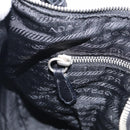 PRADA Shoulder Bag Nylon Black Silver Auth 214656V-20