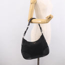 PRADA Shoulder Bag Nylon Black Silver Auth 214656V-23