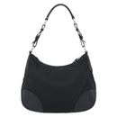 PRADA Shoulder Bag Nylon Black Silver Auth 214656V-3