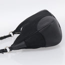 PRADA Shoulder Bag Nylon Black Silver Auth 214656V-4