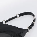 PRADA Shoulder Bag Nylon Black Silver Auth 214656V-8