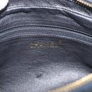 CHANEL Chain Shoulder Bag Lamb Skin Black Gold CC Auth 214657V-16